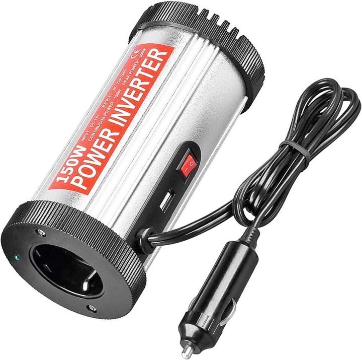 Image du produit AccuCell Convertisseur de tension DC/AC de 12 volts à 230 volts avec max 150 watts