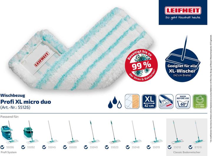 Produktbild Leifheit Wischbezug Profi XL (2 Stk.)