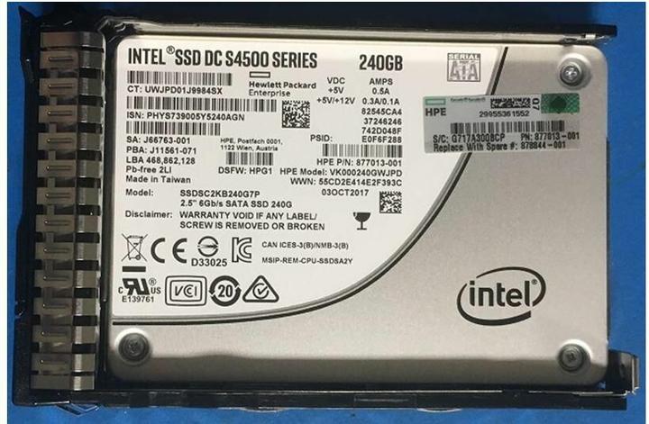 Produktbild HPE 240GB SATA 6G SFF RI DS SC SSD (240 GB, 2.5")