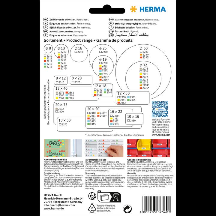 Actual product image Herma Multipurpose labels