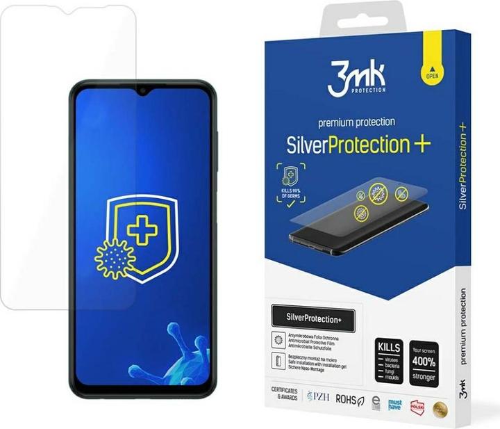 Actual product image 3MK Silver Protect+ Sam M13 4G M135 Folia Antymikrobowa montowana na mokro (1 Piece, Samsung Galaxy M13)