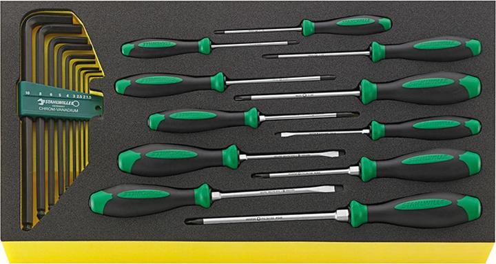 Stahlwille TCS WT 4622-4650 Jeu de tournevis DRALL+ 20 pièces en pochette TCS