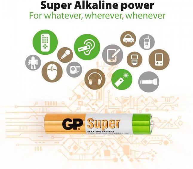 Immagine prodotto GP Batteries Super alcalina AAAA (2 pz., AAAA, 525 mAh)