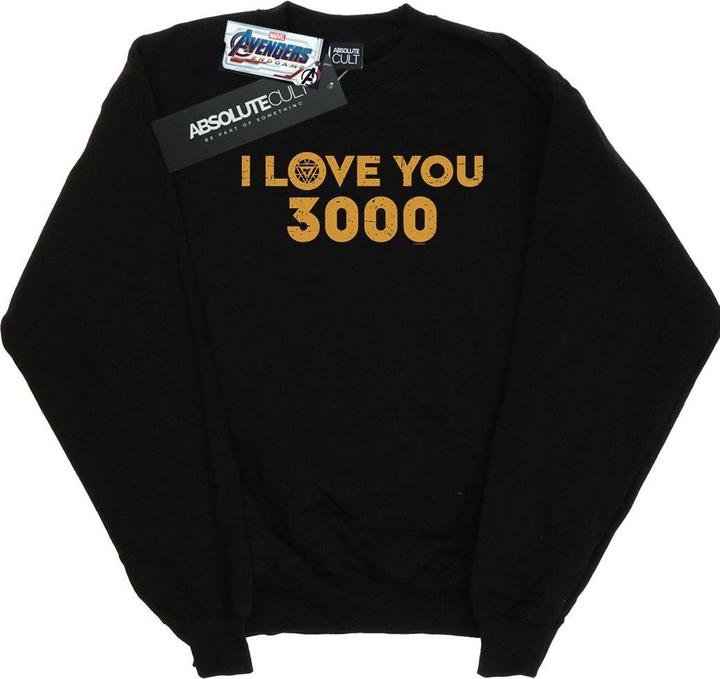 Actual product image Boys Avengers Endgame I Love You 3000 Arc Reactor Sweatshirt (140, 146)