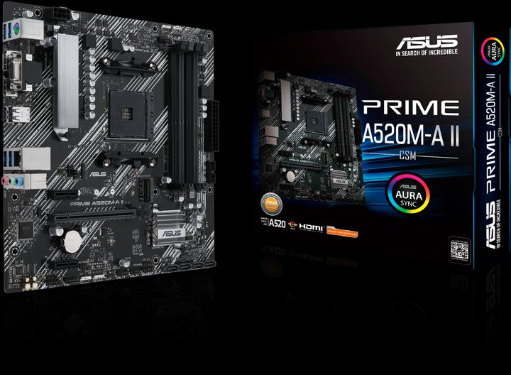 Produktbild ASUS PRIME A520M-A II/CSM (AM4, AMD A520, mATX)