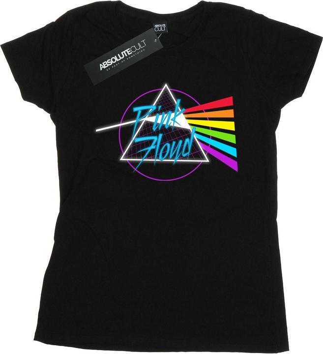 Actual product image Pink Floyd Womens/Ladies Neon Darkside Cotton T-Shirt (L)