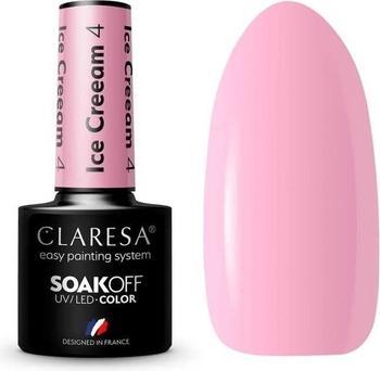 Image du produit Claresa Vernis à ongles UV Ice Cream 5ml - Lot de 4 (Rose, Vernis couleur)