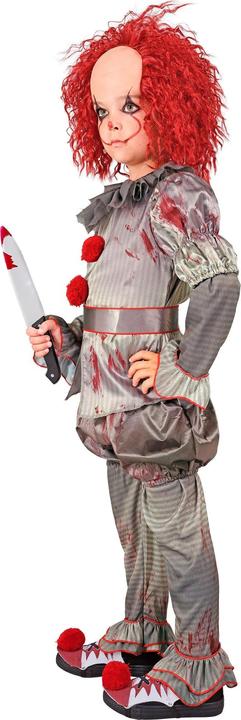Image du produit Widmann chemise de clown tueur, pantalon, short, ceinture, surchaussures Costume enfant (140)