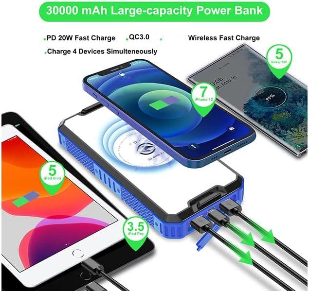 Produktbild Anyfong Solar Powerbank (30000 mAh, 20 W, 20 Wh)