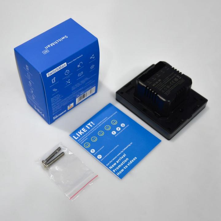 Actual product image Sonoff Smart 3-Channel Wi-Fi Wall Switch Black (M5-3C-80)