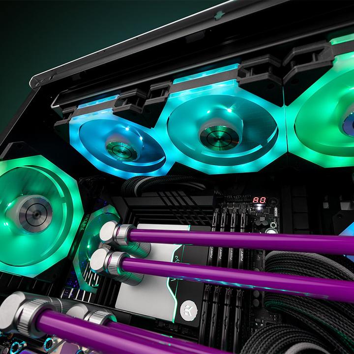Actual product image EKWB EK-Quantum Impulse 120 D-RGB PWM fan - 120mm, black (120 mm, 1 x)