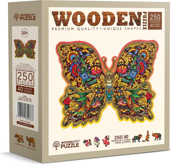 WoodenCity Puzzle in legno L Royal Wings (250 pezzi)