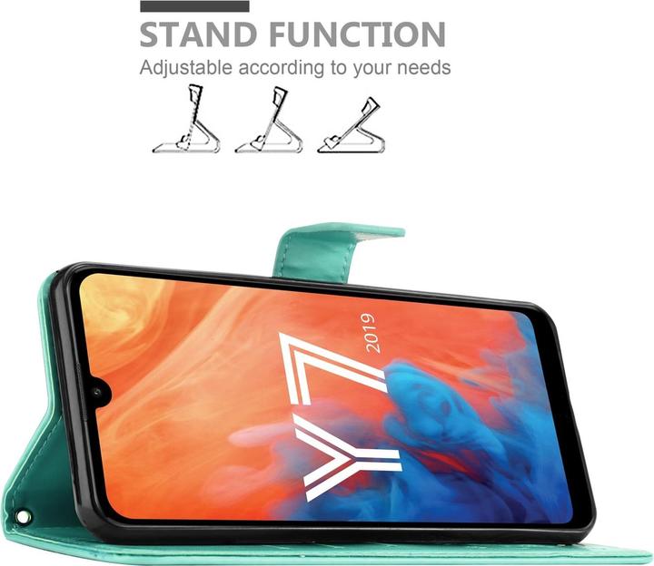 Actual product image Cadorabo Flower Book Case for Huawei Y7 2019 / Y7 PRIME 2019 (Huawei Y7 (2019), Huawei Y7 Prime (2019))