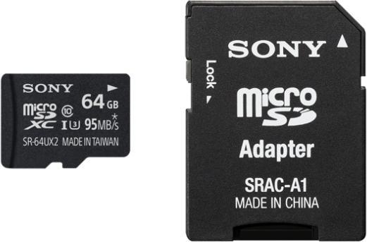 Actual product image Sony microSDXC Card 64GB,, UHS-I U3 (64 GB, microSDXC, U3, UHS-I)