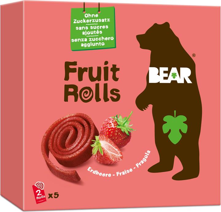 Actual product image Bear Rock Fruit Rolls Erdbeere 5x20g (5 pcs., 100 g)