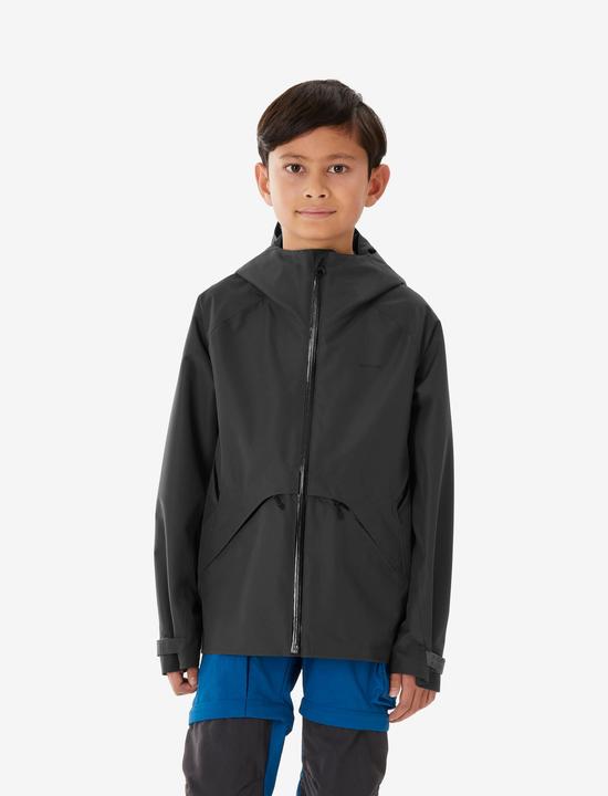 Quechua Boys’ waterproof hiking jacket, 7-15 years, MH900 - Black