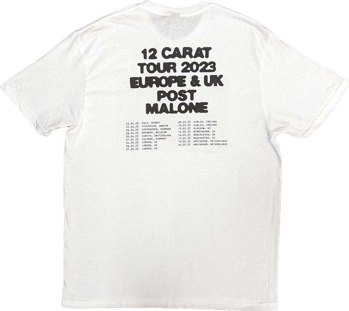 Actual product image Post Malone Unisex Adult 2023 Tour Inflatable Butterfly Back Print T-Shirt (XL)