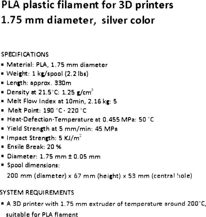 Productafbeelding Gembird Filamentcassette PLA smalle spoel (PLA, 1.75 mm, 1000 g, Zilver)