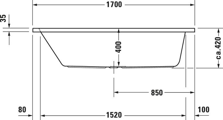 Produktbild Duravit Rechteck-Whirlwanne D-CODE 110 l 1700x700 we 1 RS Jet Project (110 l, 170 cm, 70 cm)