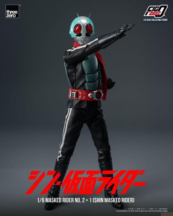 Actual product image ThreeZero Kamen Rider FigZero action figure 1/6 Masked Rider No.2+1 (Shin Masked Rider) 32 cm