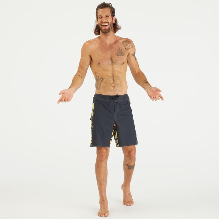 Actual product image Olaian Boardshorts Surfen Herren lang 500 Arch Spring 19" schwarz (XL)