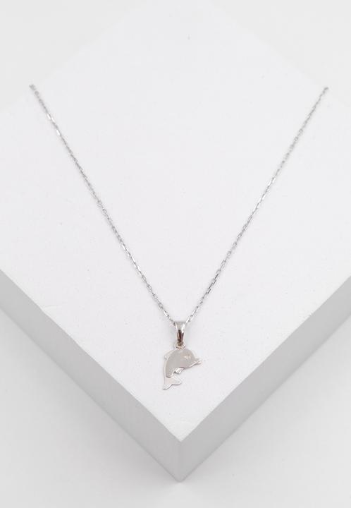 Image du produit Muau Pendant Dolphin or blanc 750, 17x10mm (Or blanc 750/18K)