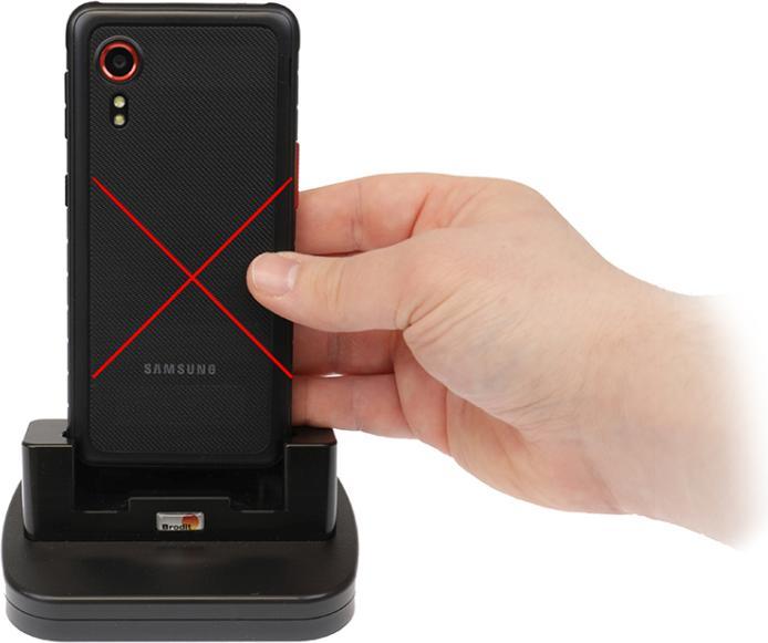 Actual product image Brodit 216368 Table Charging Station 1-Compartment Mobile Charger Samsung Galaxy Xcover 5 Black (5 W)