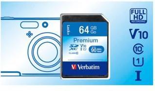 Produktbild Verbatim SDXC Card Class 10 Premium (64 GB, SDXC, U1, UHS-I)