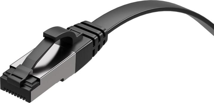 Produktbild S-Conn Flexline Patchkabel flach U/FTP Cat.8.1 hochflexibel schwarz 3,0m (U/FTP, CAT8.1, 3 m)