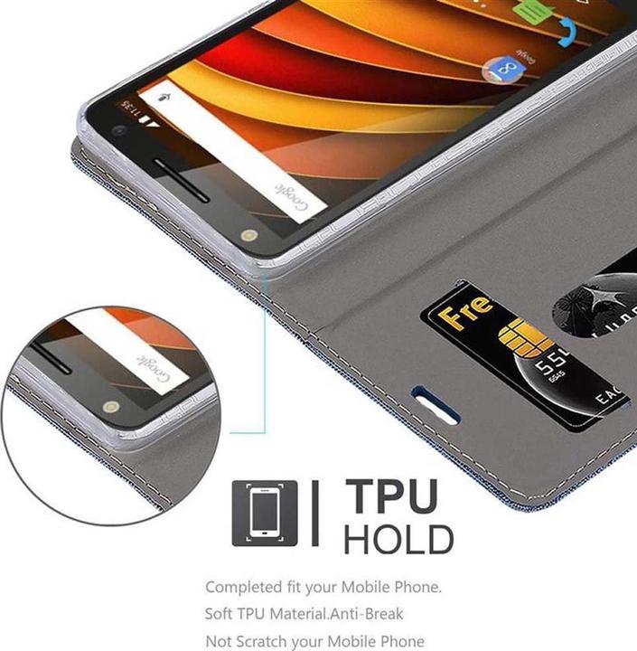 Produktbild Cadorabo Book Jeans Optik Cover (Motorola Moto X3)