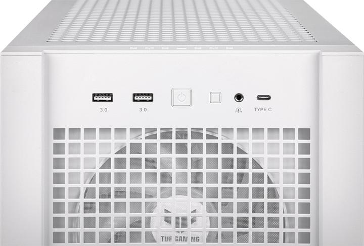 Actual product image ASUS TUF Gaming GT302 TG ARGB White (ATX, mATX, Mini-ITX)