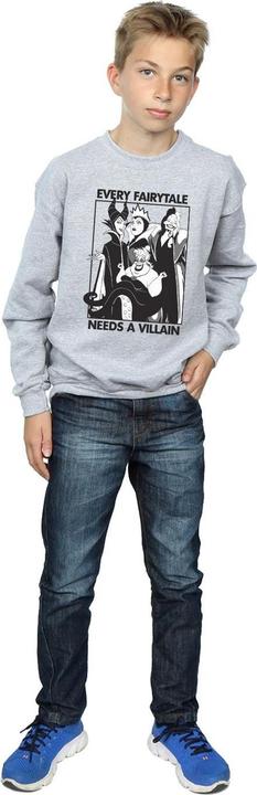 Actual product image Disney Boys Every Fairy Tale Needs A Villain Sweatshirt (152, 158)