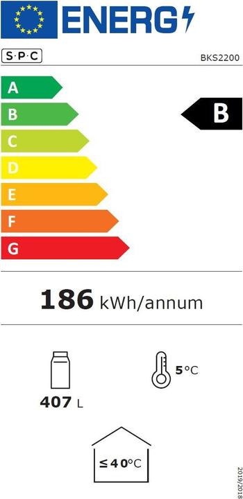 Energy Label SPC BKS2200 (450 l)