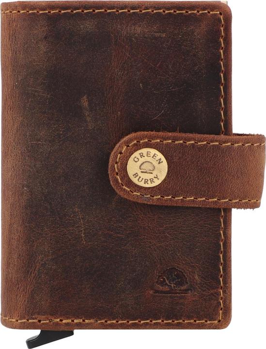 Greenburry Vintage Geldbörse RFID Schutz Leder 7.5 cm