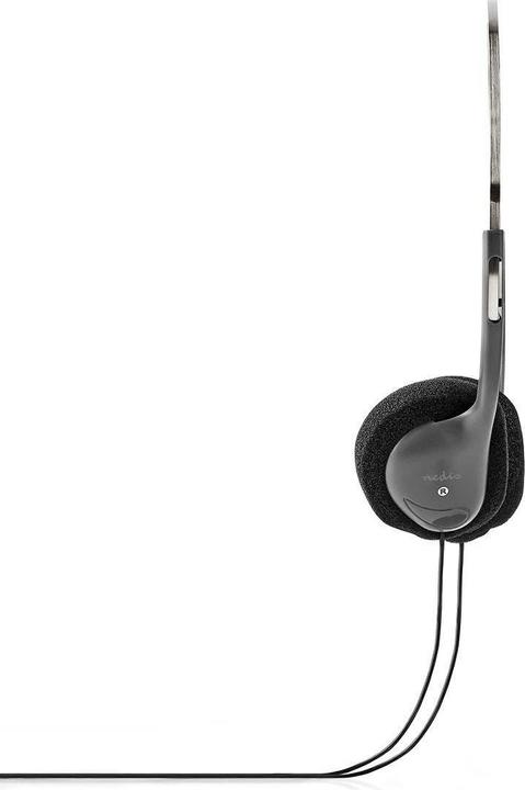 Actual product image Nedis On-ear headphones Wired 1.2 m Black, one-size, HPWD1101BK (Cable)
