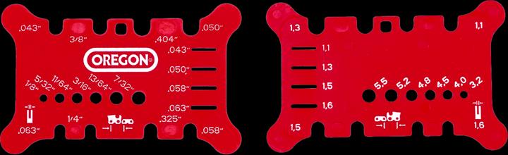 Actual product image Oregon Measuring template, chain and rail