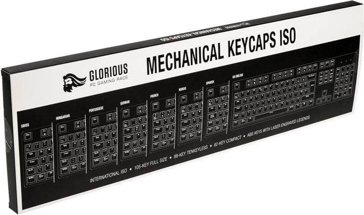 Actual product image Glorious PC Gaming Race ABS Keycaps - 105 pcs, black, ISO, NO layout