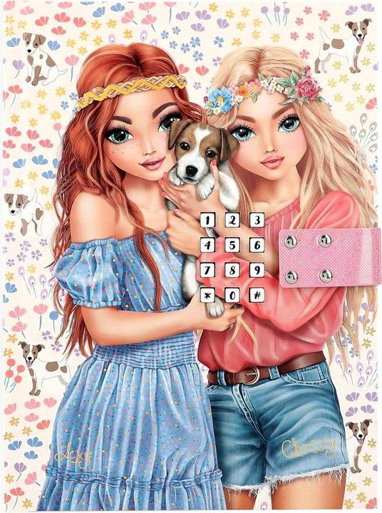 Magni Secret code diary TOPModel VELO FLEUR (25 x 20.5 cm, Lined, Hardcover)