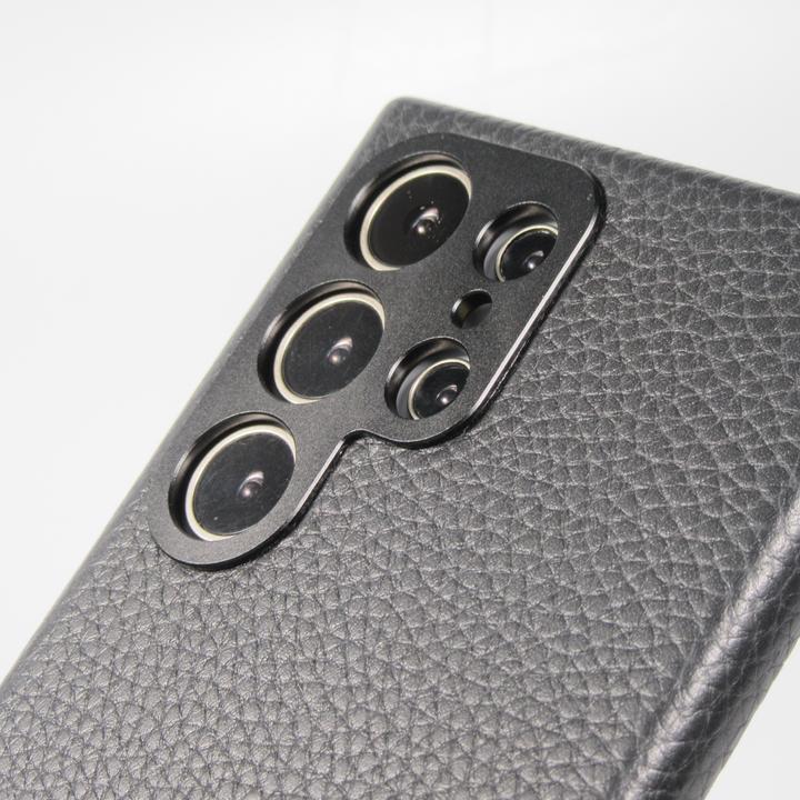 Produktbild PhoneLook Hülle Vollständig genarbtes Luxuskalbsleder mit Metallknöpfen und MagSafe (Samsung Galaxy S24 Ultra)