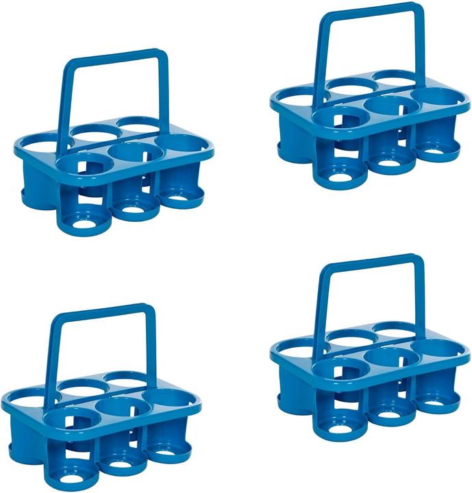 Produktbild Novaliv 4X Flaschenträger für 24 Flaschen - Stabiler Halt - Getränkekorb Kunststoff, Stapelbar, 32x2