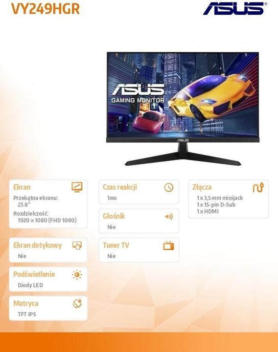 Image du produit ASUS ProArt VY249HGR (1920 x 1080 pixels, 23.80")
