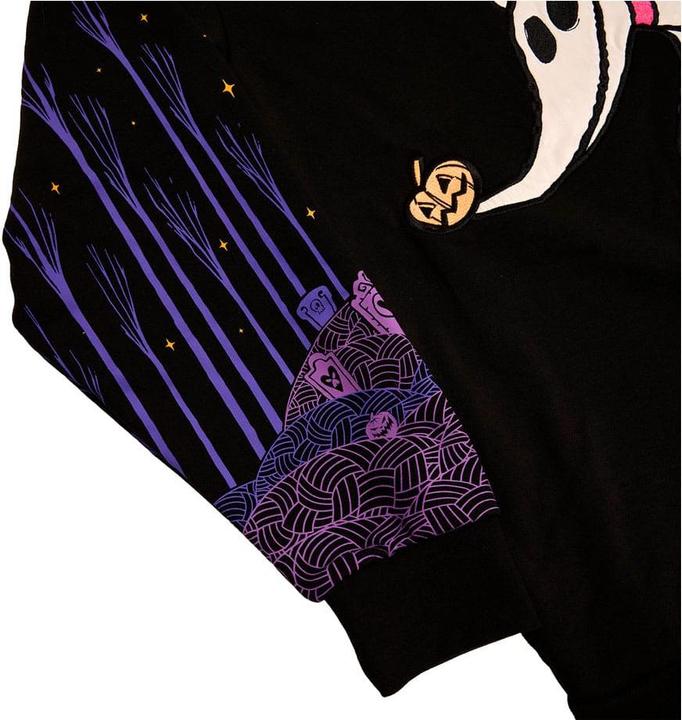 Actual product image Loungefly Nightmare Before Christmas by Hoodie Sweater Zero Hearts Size M (M)