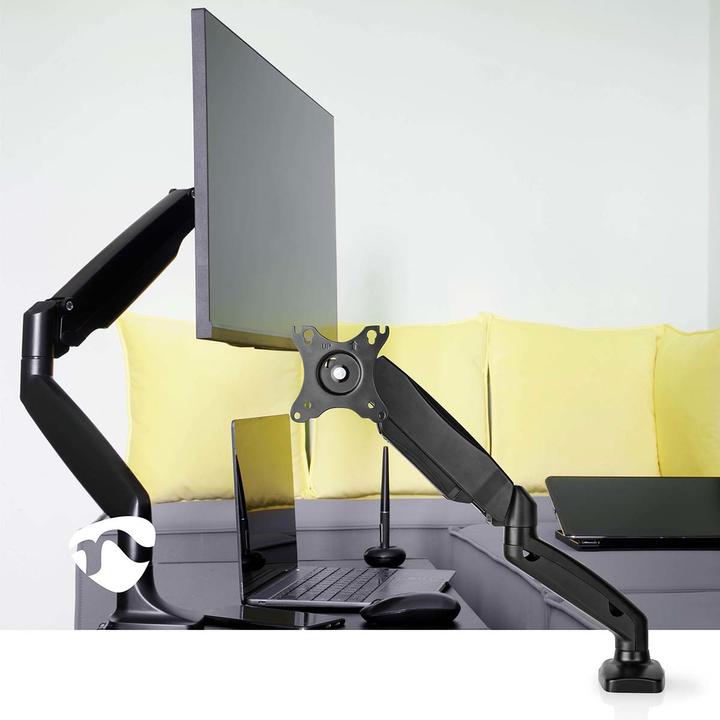 Produktbild Nedis Schreibtisch Monitorhalterung | Gasfeder | 1 Bildschirm(e) | 15 - 32 " | 75x75 / 100x100 | Vol (Tisch, 32")