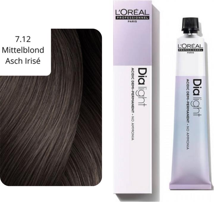Immagine prodotto L'Oréal Professionnel Luce a scorrimento (7.12 iris biondo medio cenere 50ml, Biondismo)