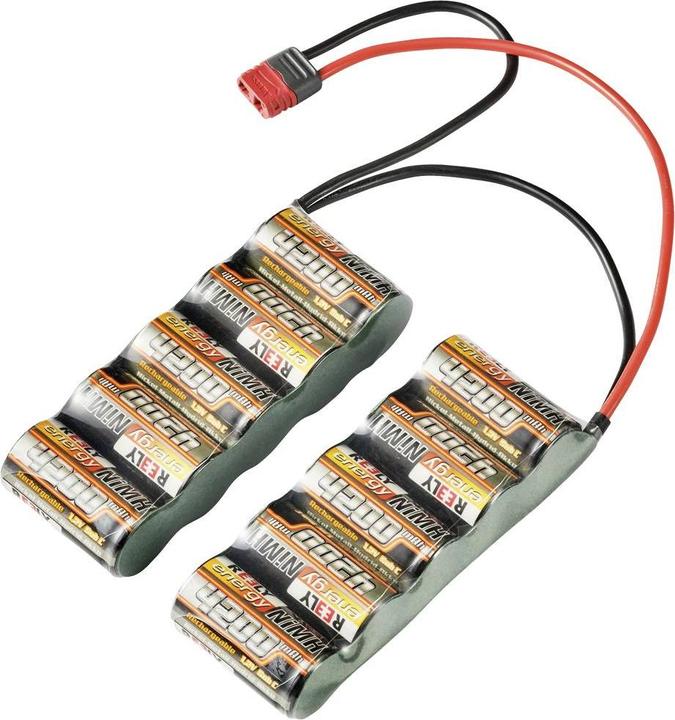 Reely Modèle de batterie (NiMh) 12V 4200 mAh Nombre de cellules : 10 Système de connexion en T côte à côte (12 V, 4200 mAh)