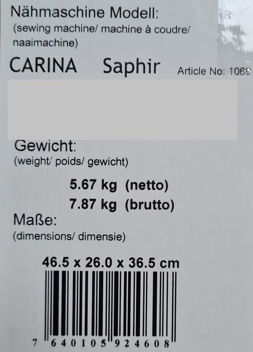 Immagine prodotto Carina Saphir