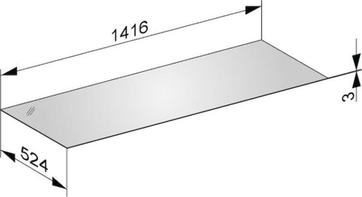 Actual product image Keuco Cover plate EDITION 11 Cristalling glass 1416x3x524mm cash