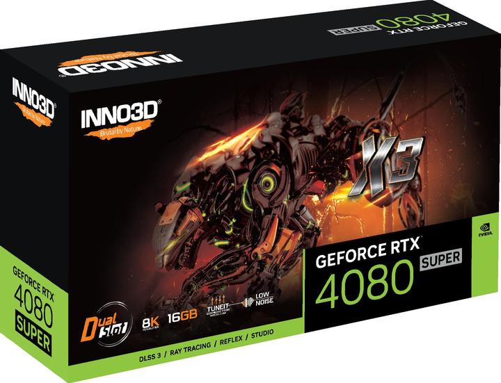 Image du produit Inno3D GEFORCE RTX 4080 SUPER X3 16Go GDDR6X 3xDP 1xHDMI (16 Go)