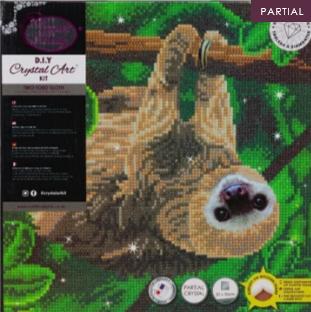 Image du produit Craft Buddy Paresseux bicéphale, 30x30cm Crystal Art Kit