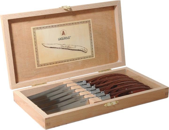 Laguiole Wooden Gabarret (6 Stück, Messer)
